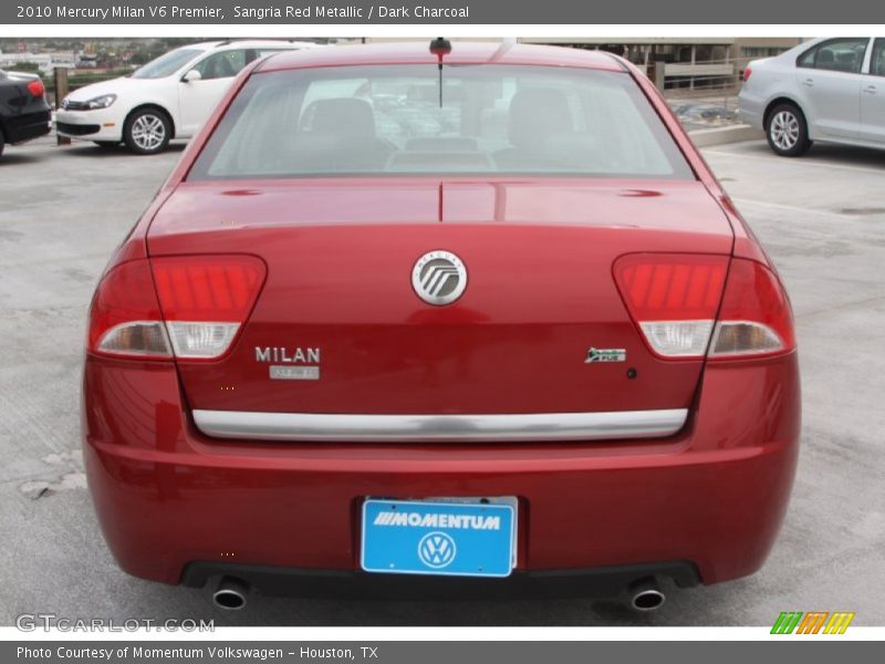 Sangria Red Metallic / Dark Charcoal 2010 Mercury Milan V6 Premier
