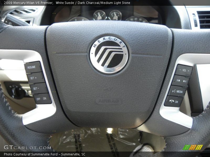 White Suede / Dark Charcoal/Medium Light Stone 2009 Mercury Milan V6 Premier