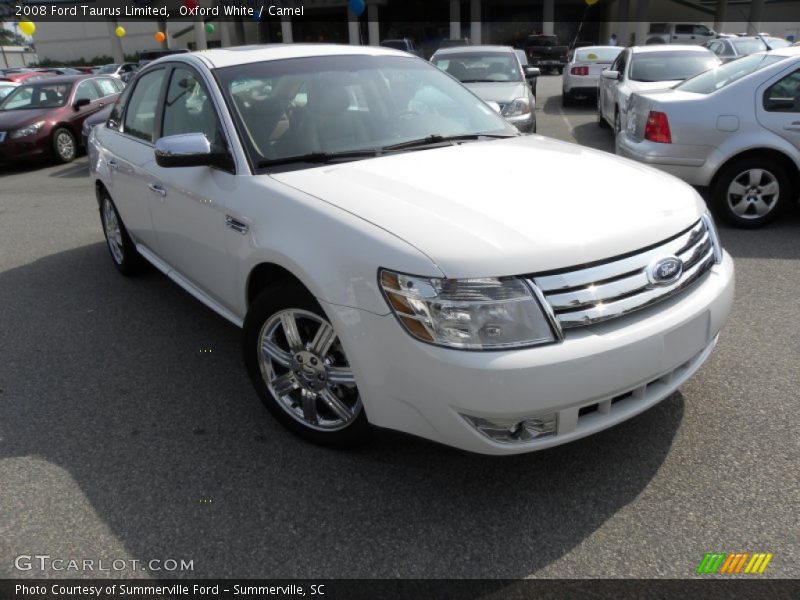 Oxford White / Camel 2008 Ford Taurus Limited