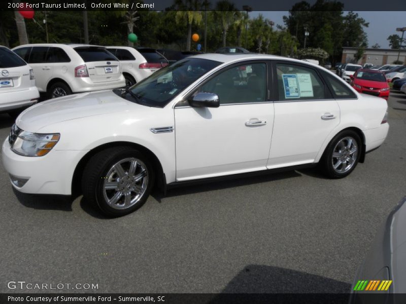 Oxford White / Camel 2008 Ford Taurus Limited