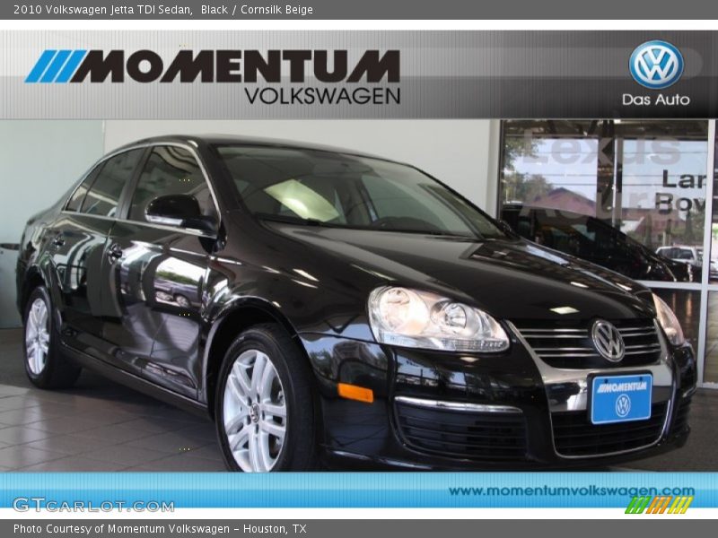 Black / Cornsilk Beige 2010 Volkswagen Jetta TDI Sedan