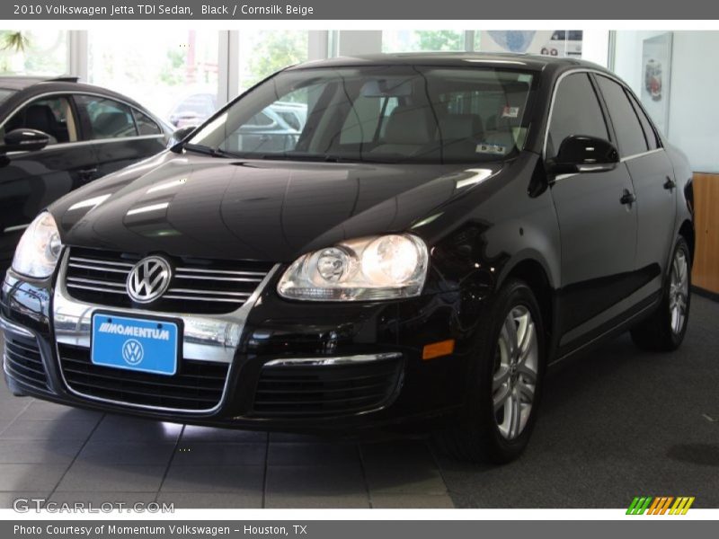 Black / Cornsilk Beige 2010 Volkswagen Jetta TDI Sedan