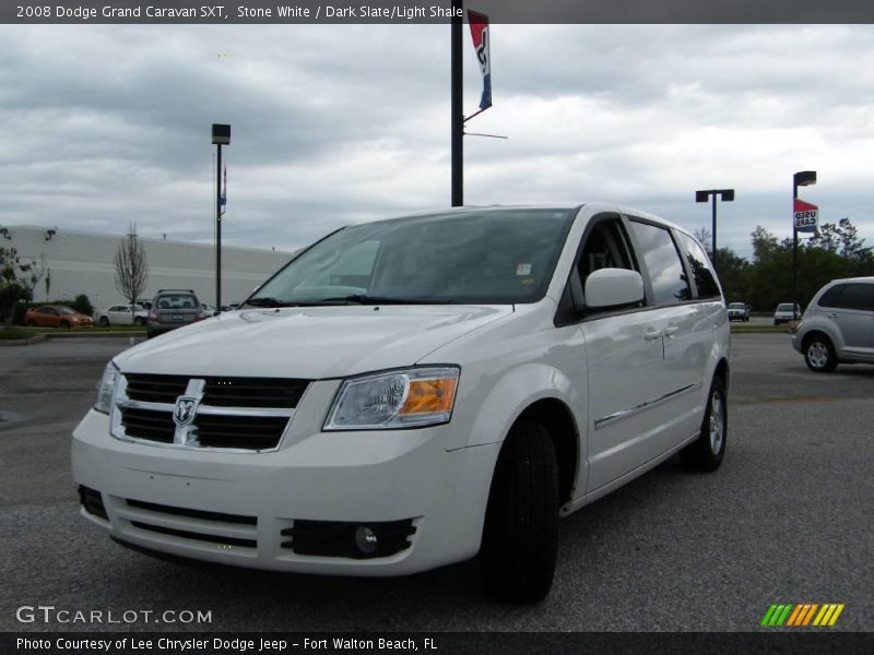 Stone White / Dark Slate/Light Shale 2008 Dodge Grand Caravan SXT