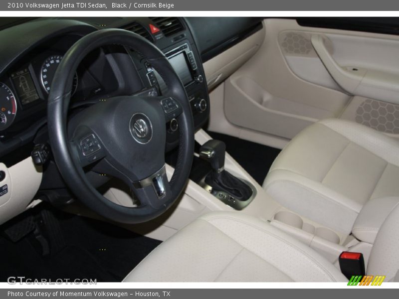 Black / Cornsilk Beige 2010 Volkswagen Jetta TDI Sedan