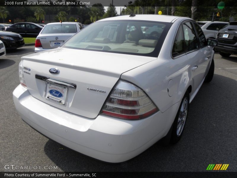 Oxford White / Camel 2008 Ford Taurus Limited
