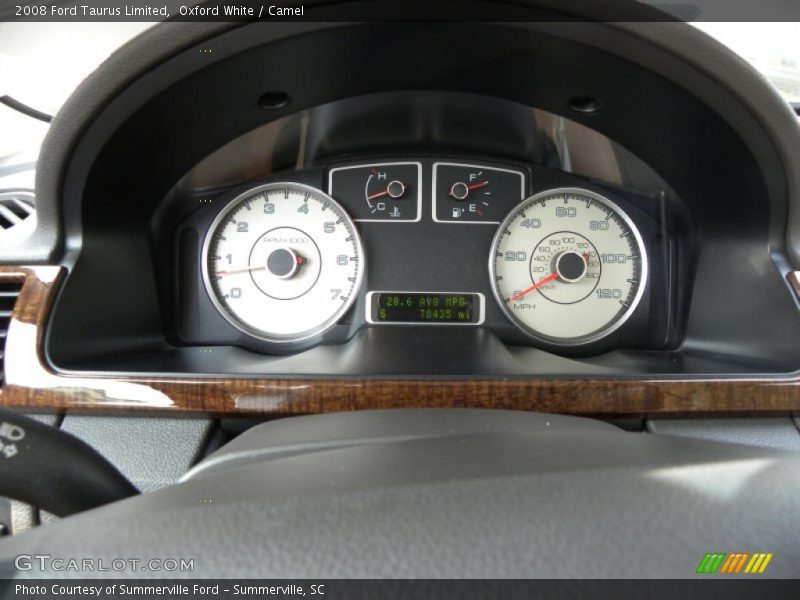 Oxford White / Camel 2008 Ford Taurus Limited