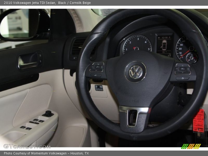Black / Cornsilk Beige 2010 Volkswagen Jetta TDI Sedan