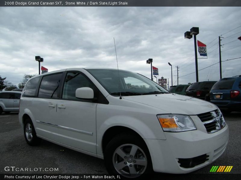 Stone White / Dark Slate/Light Shale 2008 Dodge Grand Caravan SXT