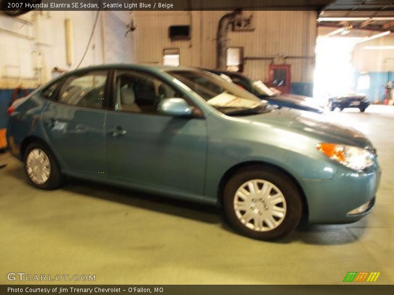 Seattle Light Blue / Beige 2007 Hyundai Elantra SE Sedan