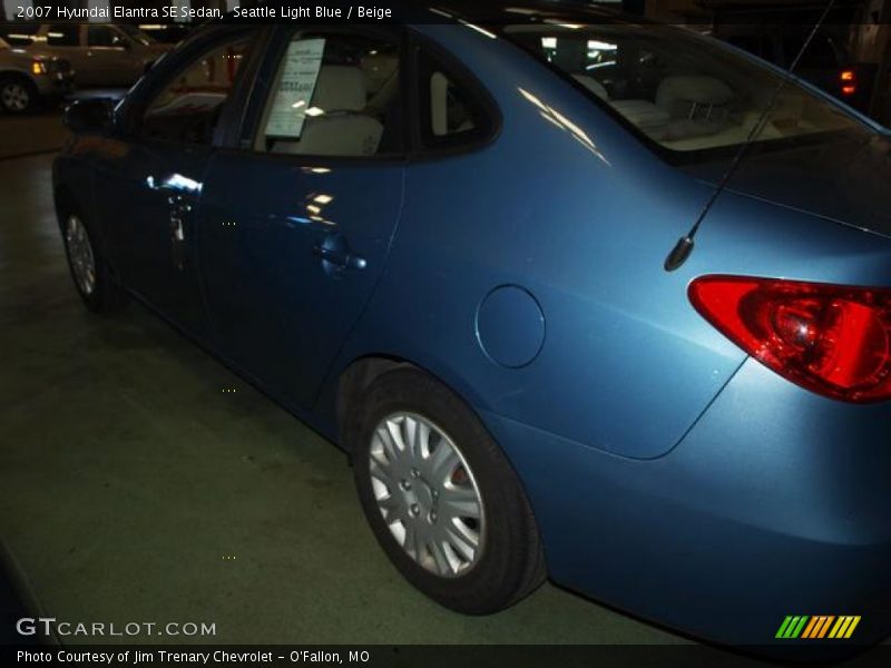 Seattle Light Blue / Beige 2007 Hyundai Elantra SE Sedan