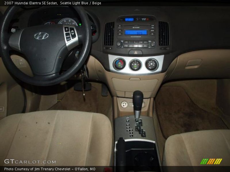 Seattle Light Blue / Beige 2007 Hyundai Elantra SE Sedan