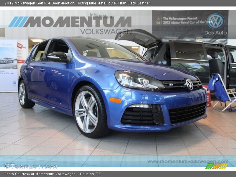 Rising Blue Metallic / R Titan Black Leather 2012 Volkswagen Golf R 4 Door 4Motion