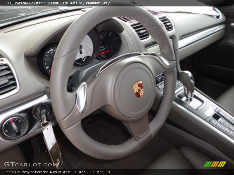 Basalt Black Metallic / Platinum Grey 2013 Porsche Boxster S