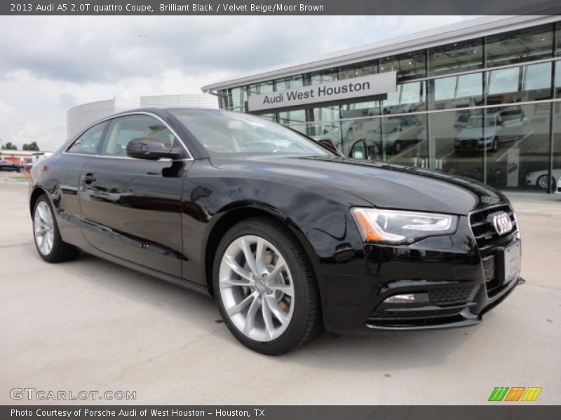 Brilliant Black / Velvet Beige/Moor Brown 2013 Audi A5 2.0T quattro Coupe