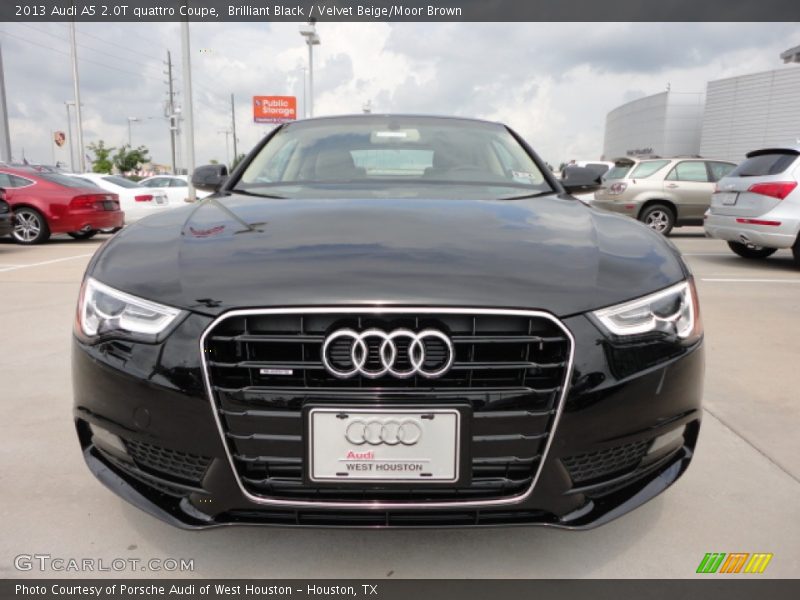Brilliant Black / Velvet Beige/Moor Brown 2013 Audi A5 2.0T quattro Coupe