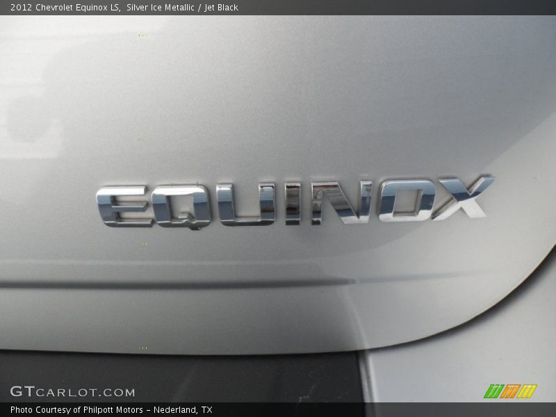 Silver Ice Metallic / Jet Black 2012 Chevrolet Equinox LS