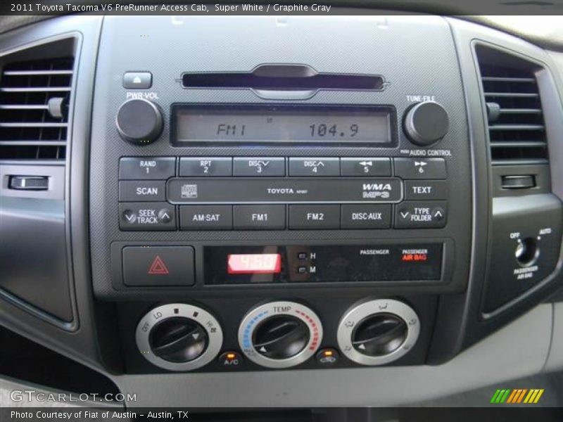 Super White / Graphite Gray 2011 Toyota Tacoma V6 PreRunner Access Cab