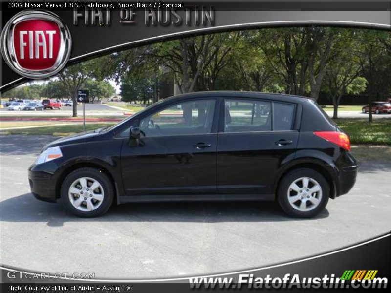 Super Black / Charcoal 2009 Nissan Versa 1.8 SL Hatchback