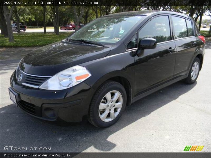 Super Black / Charcoal 2009 Nissan Versa 1.8 SL Hatchback