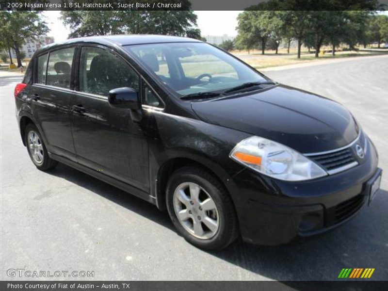 Super Black / Charcoal 2009 Nissan Versa 1.8 SL Hatchback