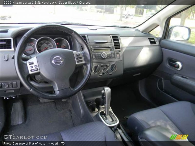 Super Black / Charcoal 2009 Nissan Versa 1.8 SL Hatchback