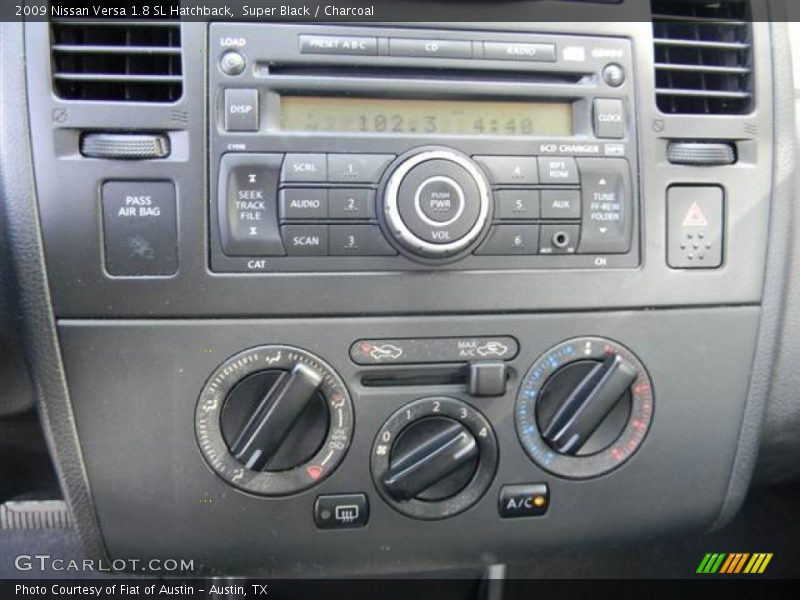 Super Black / Charcoal 2009 Nissan Versa 1.8 SL Hatchback