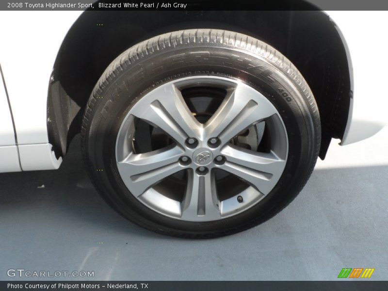 Blizzard White Pearl / Ash Gray 2008 Toyota Highlander Sport