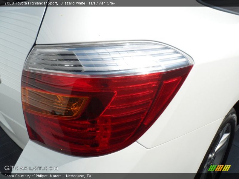 Blizzard White Pearl / Ash Gray 2008 Toyota Highlander Sport