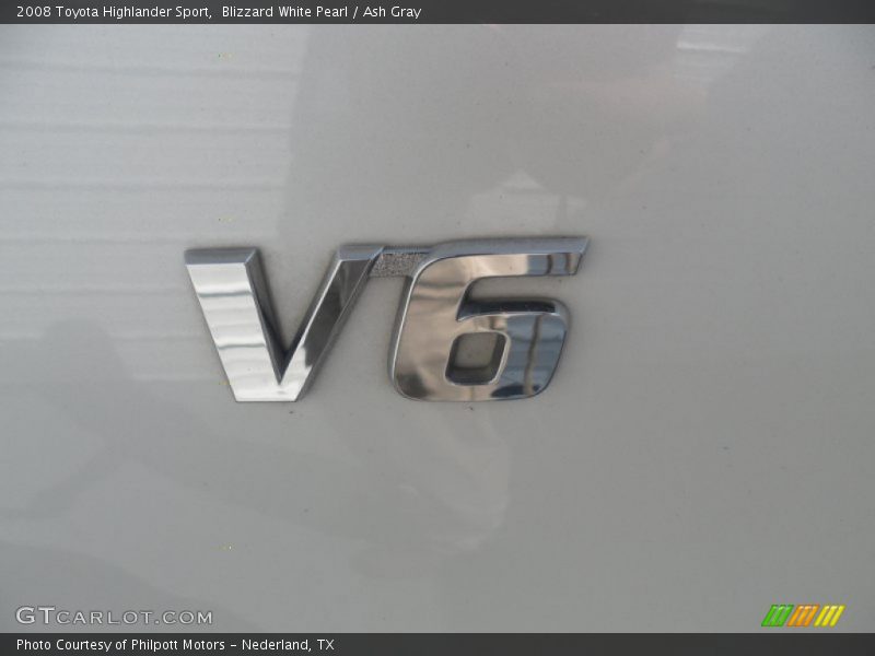 Blizzard White Pearl / Ash Gray 2008 Toyota Highlander Sport