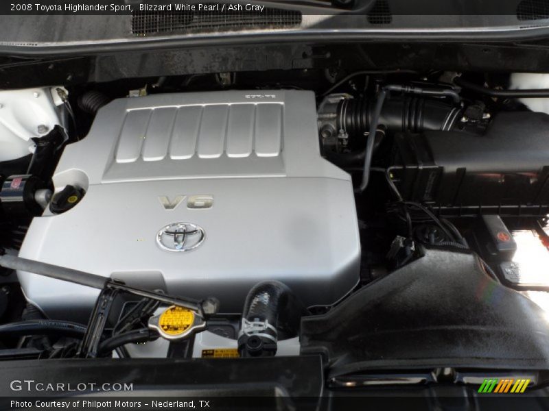 Blizzard White Pearl / Ash Gray 2008 Toyota Highlander Sport