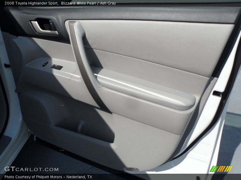 Blizzard White Pearl / Ash Gray 2008 Toyota Highlander Sport