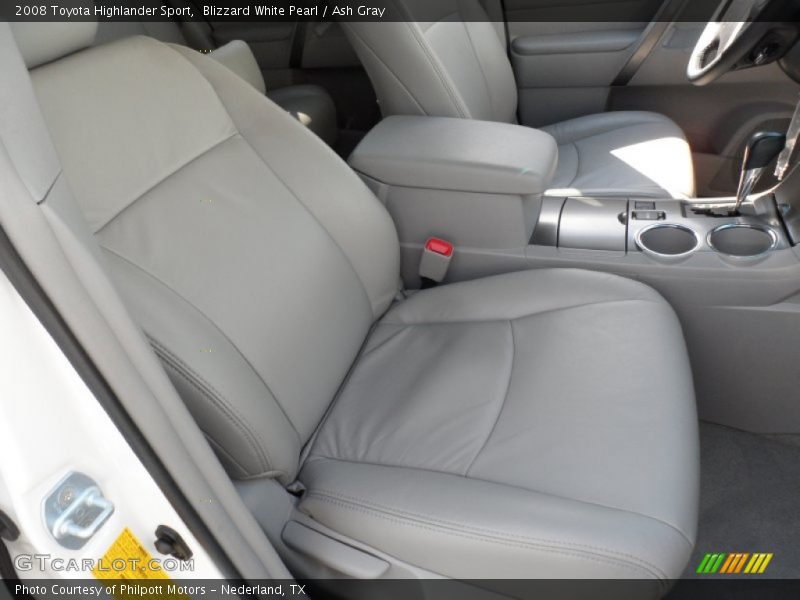 Blizzard White Pearl / Ash Gray 2008 Toyota Highlander Sport