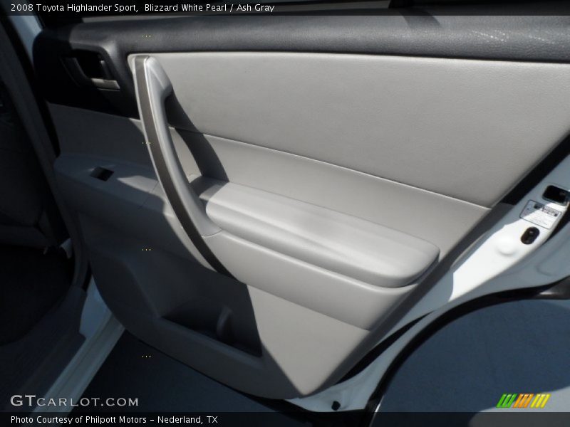 Blizzard White Pearl / Ash Gray 2008 Toyota Highlander Sport