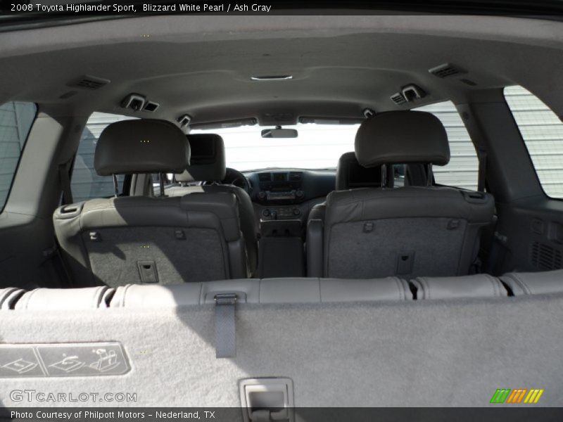 Blizzard White Pearl / Ash Gray 2008 Toyota Highlander Sport