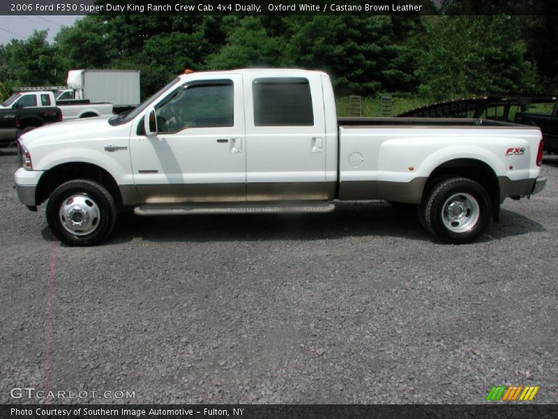 Oxford White / Castano Brown Leather 2006 Ford F350 Super Duty King Ranch Crew Cab 4x4 Dually