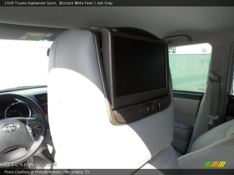 Blizzard White Pearl / Ash Gray 2008 Toyota Highlander Sport