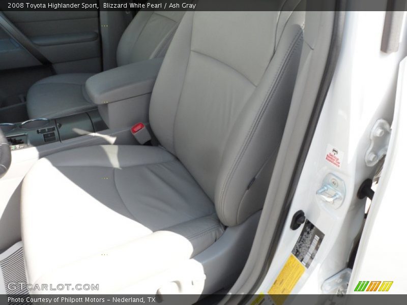 Blizzard White Pearl / Ash Gray 2008 Toyota Highlander Sport