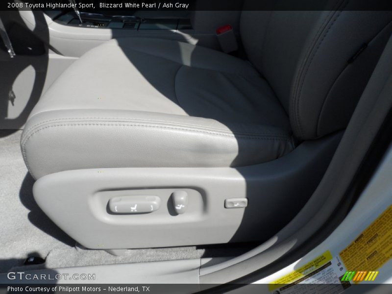 Blizzard White Pearl / Ash Gray 2008 Toyota Highlander Sport