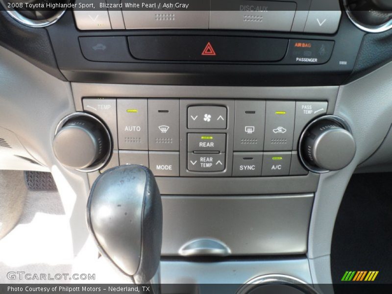 Blizzard White Pearl / Ash Gray 2008 Toyota Highlander Sport