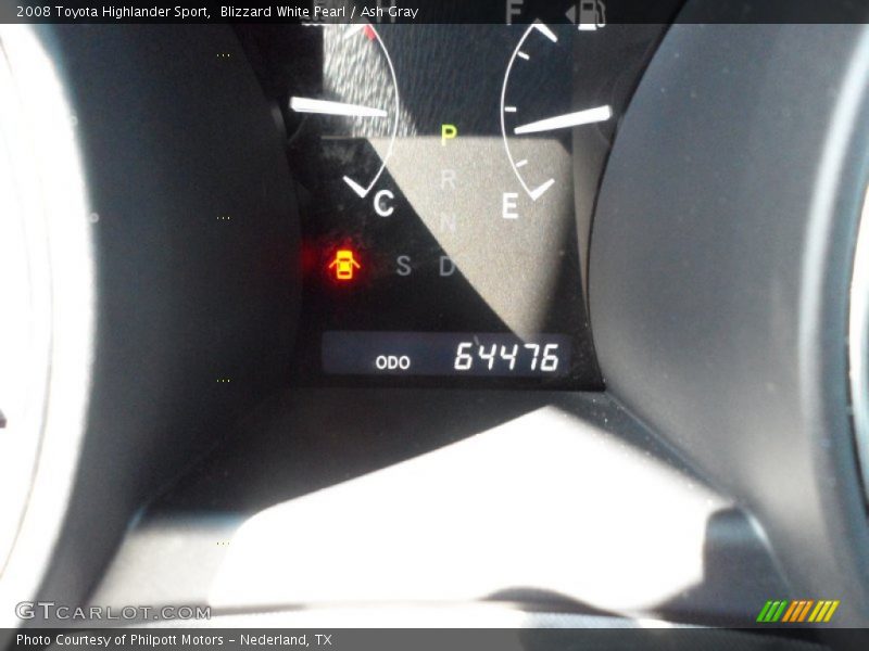 Blizzard White Pearl / Ash Gray 2008 Toyota Highlander Sport