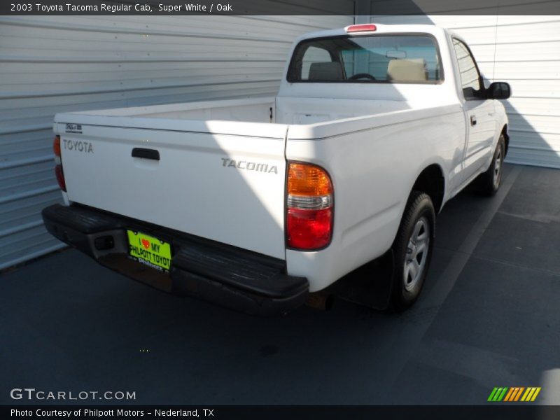 Super White / Oak 2003 Toyota Tacoma Regular Cab