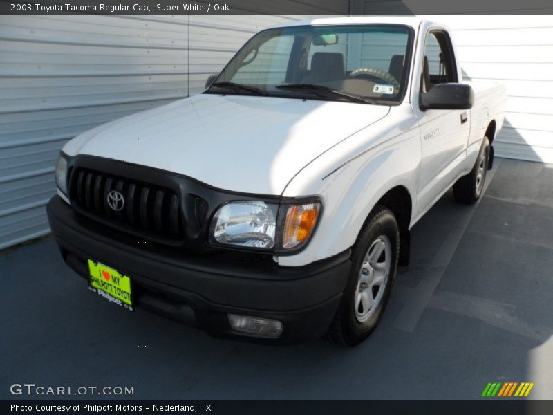 Super White / Oak 2003 Toyota Tacoma Regular Cab