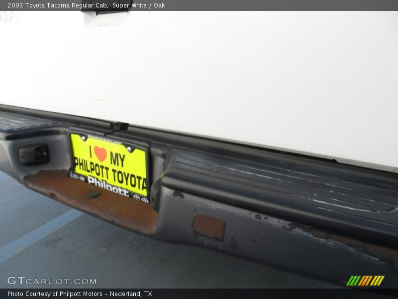 Super White / Oak 2003 Toyota Tacoma Regular Cab