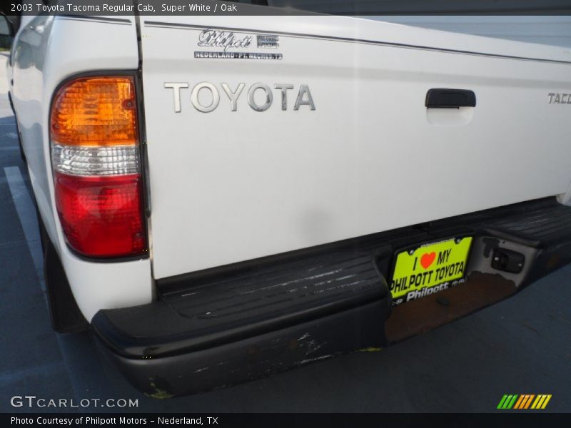 Super White / Oak 2003 Toyota Tacoma Regular Cab