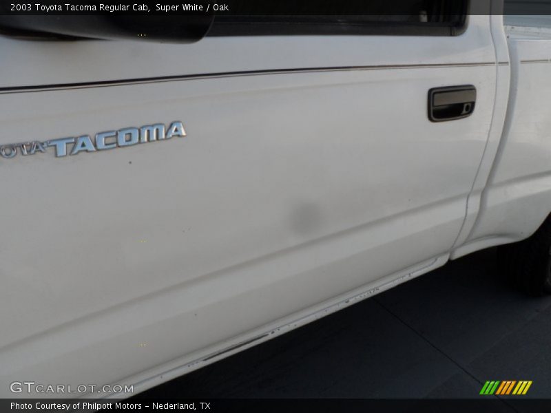 Super White / Oak 2003 Toyota Tacoma Regular Cab