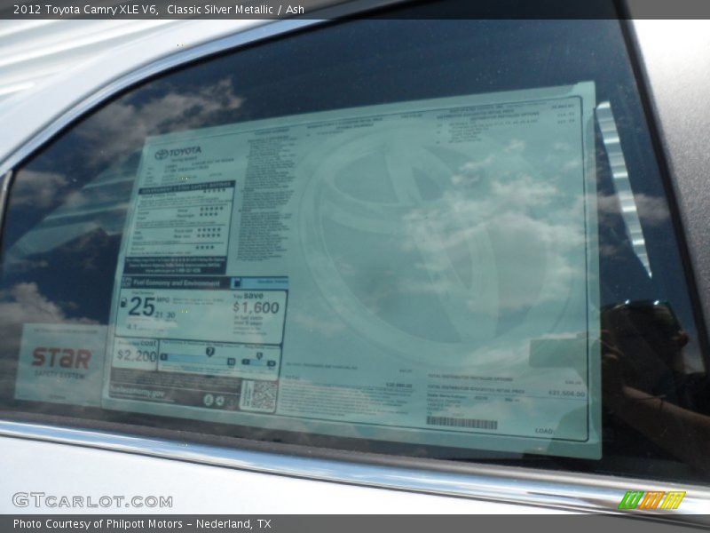 Classic Silver Metallic / Ash 2012 Toyota Camry XLE V6