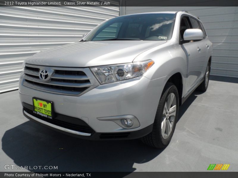 Classic Silver Metallic / Ash 2012 Toyota Highlander Limited