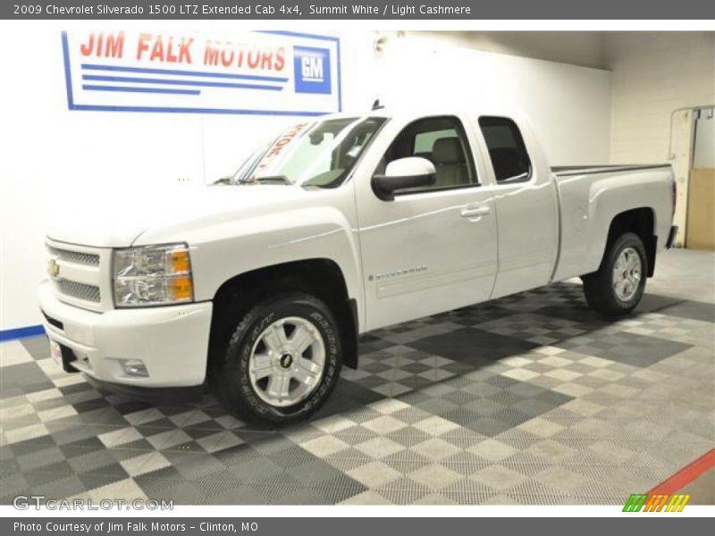 Summit White / Light Cashmere 2009 Chevrolet Silverado 1500 LTZ Extended Cab 4x4