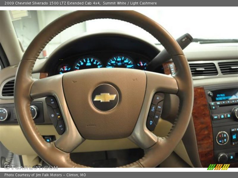 Summit White / Light Cashmere 2009 Chevrolet Silverado 1500 LTZ Extended Cab 4x4