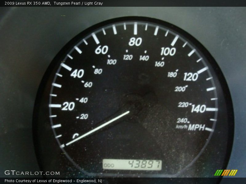 Tungsten Pearl / Light Gray 2009 Lexus RX 350 AWD